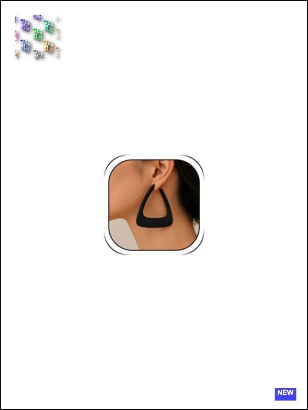 Open Triangle Dangle Earrings Matte Geometric Statement Jewelry